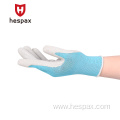 Hespax Rubber Foam Latex Palm Coated Labour Gloves